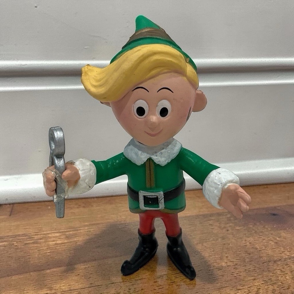 Boss Elf Hermey Wrench‎ Figure 2004 Green White Black Rudolph Red Nosed Reindeer